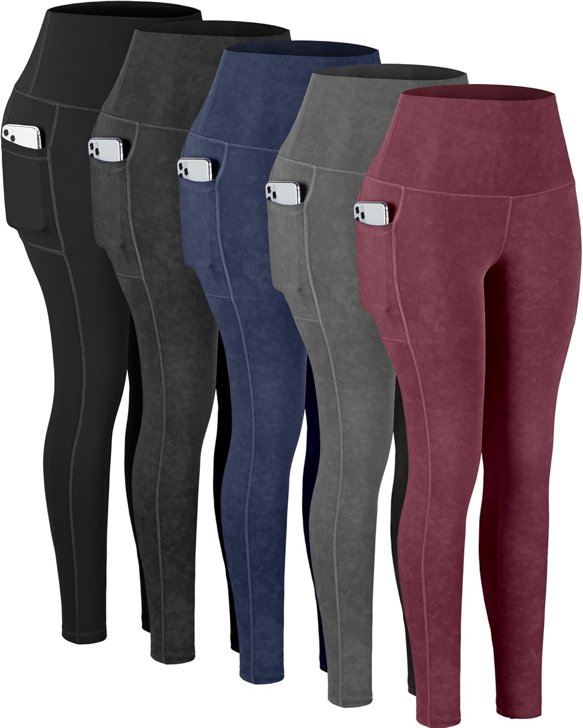 Leggings with Pockets for Women, High Waisted Tummy Control Workout Yoga Pants