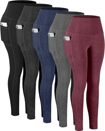 Leggings with Pockets for Women, High Waisted Tummy Control Workout Yoga Pants
