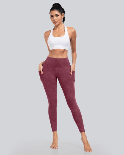 Leggings with Pockets for Women, High Waisted Tummy Control Workout Yoga Pants