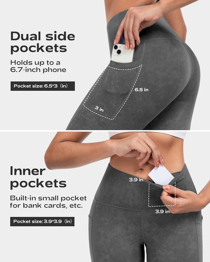 Leggings with Pockets for Women, High Waisted Tummy Control Workout Yoga Pants