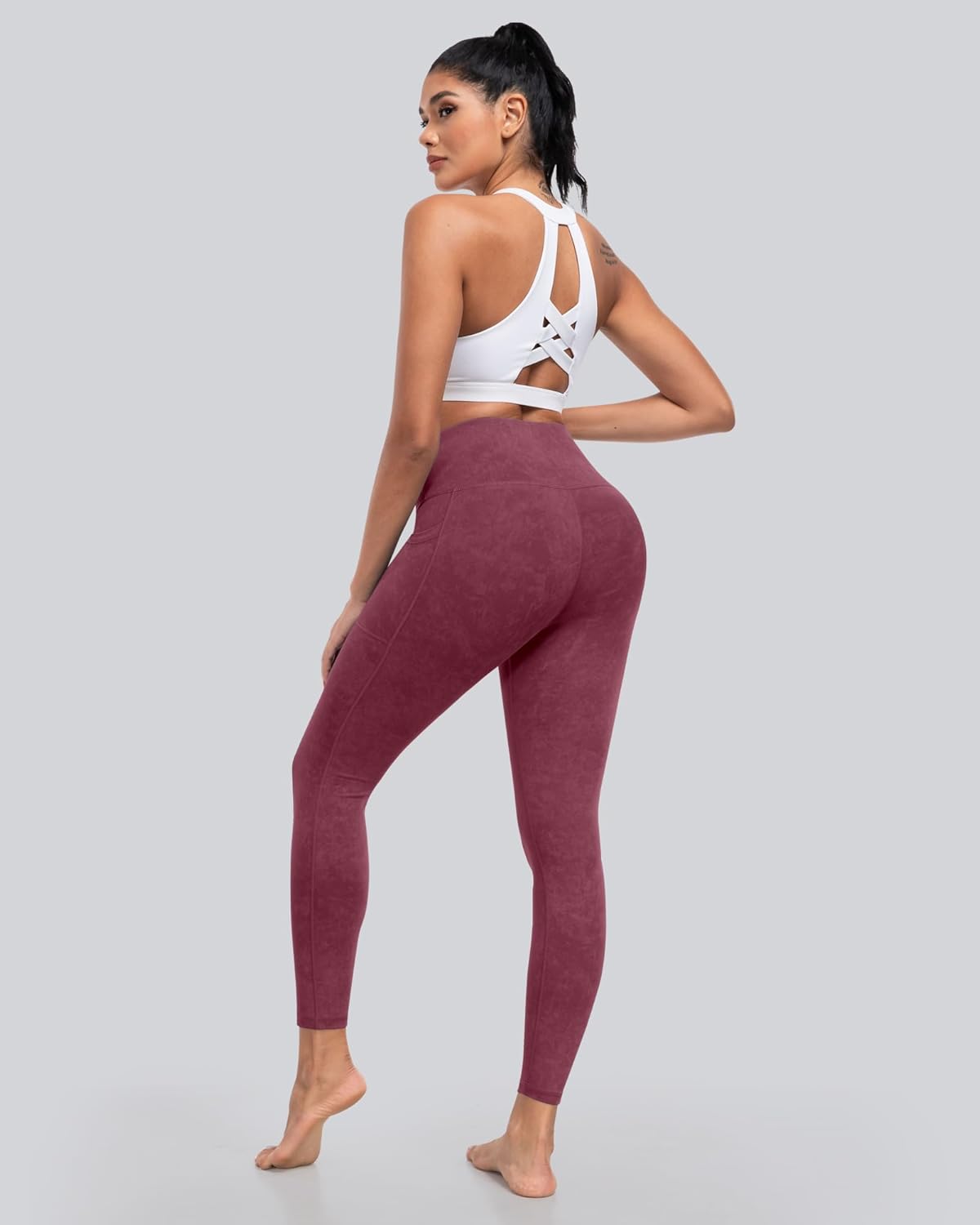 Leggings with Pockets for Women, High Waisted Tummy Control Workout Yoga Pants