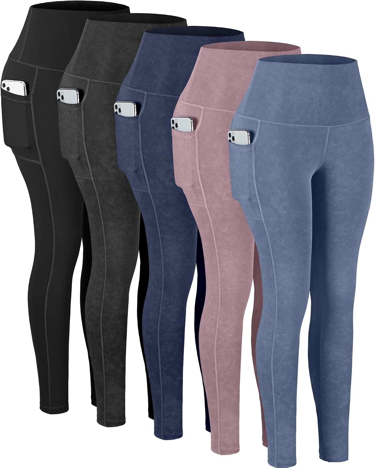 Leggings with Pockets for Women, High Waisted Tummy Control Workout Yoga Pants