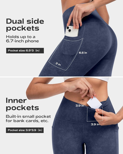 Leggings with Pockets for Women, High Waisted Tummy Control Workout Yoga Pants