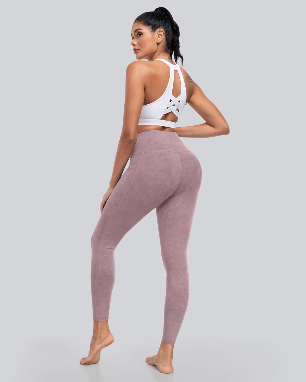 Leggings with Pockets for Women, High Waisted Tummy Control Workout Yoga Pants