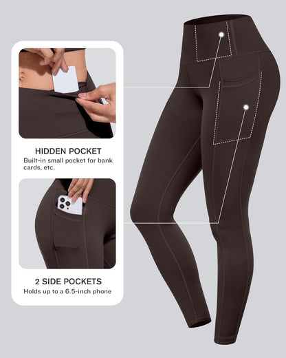 Leggings with Pockets for Women, High Waisted Tummy Control Workout Yoga Pants