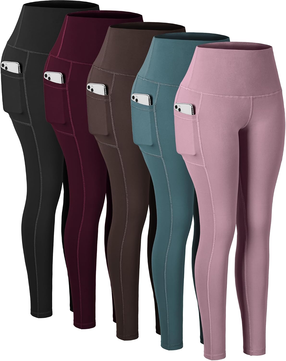 Leggings with Pockets for Women, High Waisted Tummy Control Workout Yoga Pants