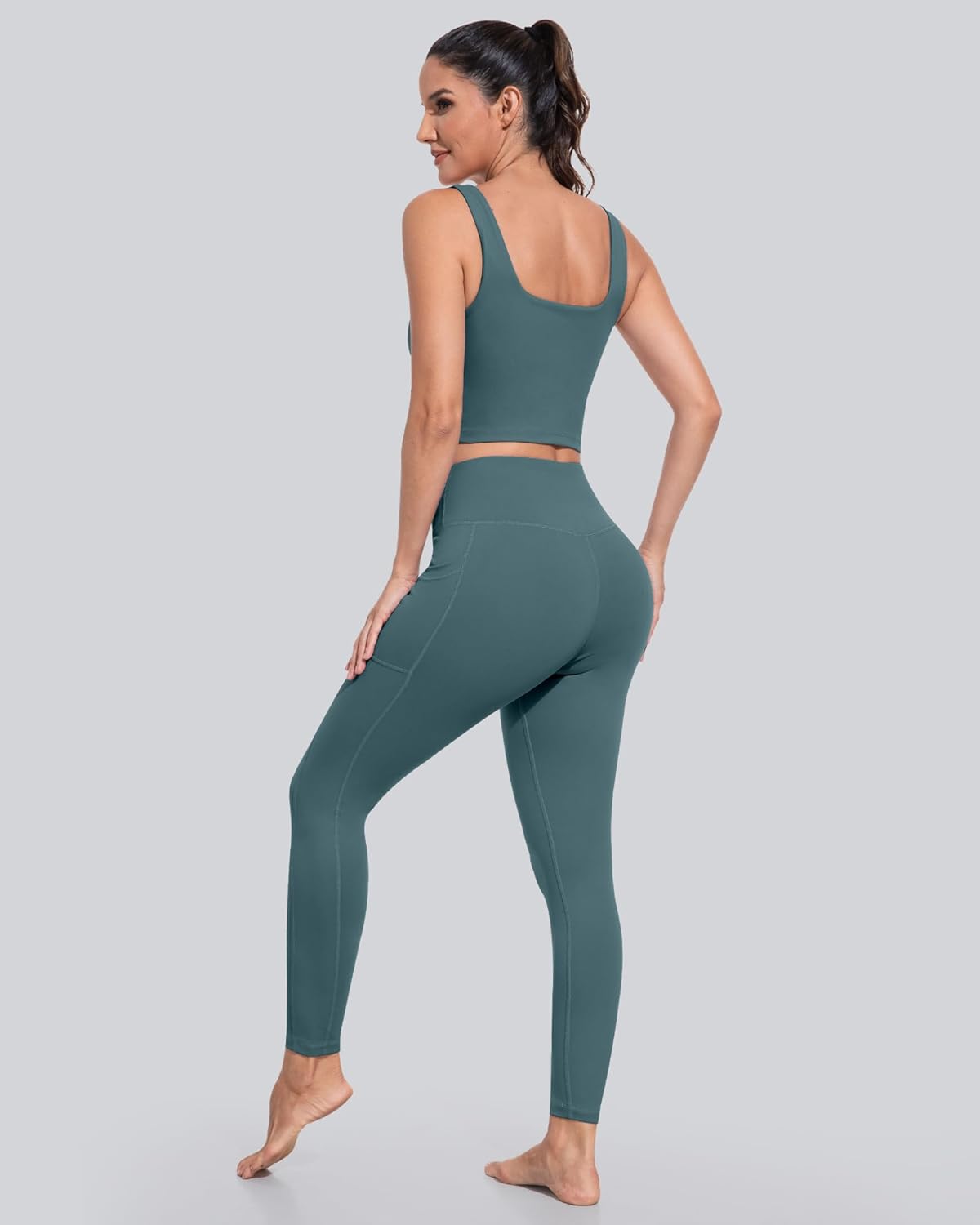 Leggings with Pockets for Women, High Waisted Tummy Control Workout Yoga Pants