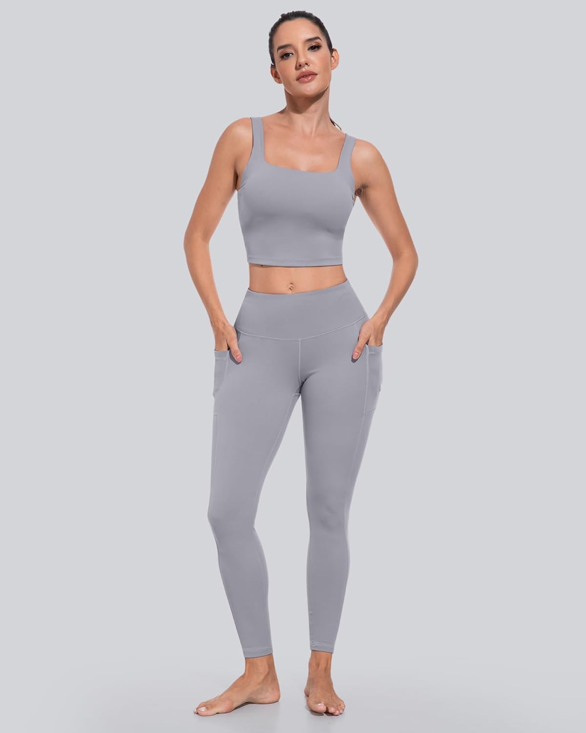 Leggings with Pockets for Women, High Waisted Tummy Control Workout Yoga Pants