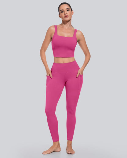 Leggings with Pockets for Women, High Waisted Tummy Control Workout Yoga Pants