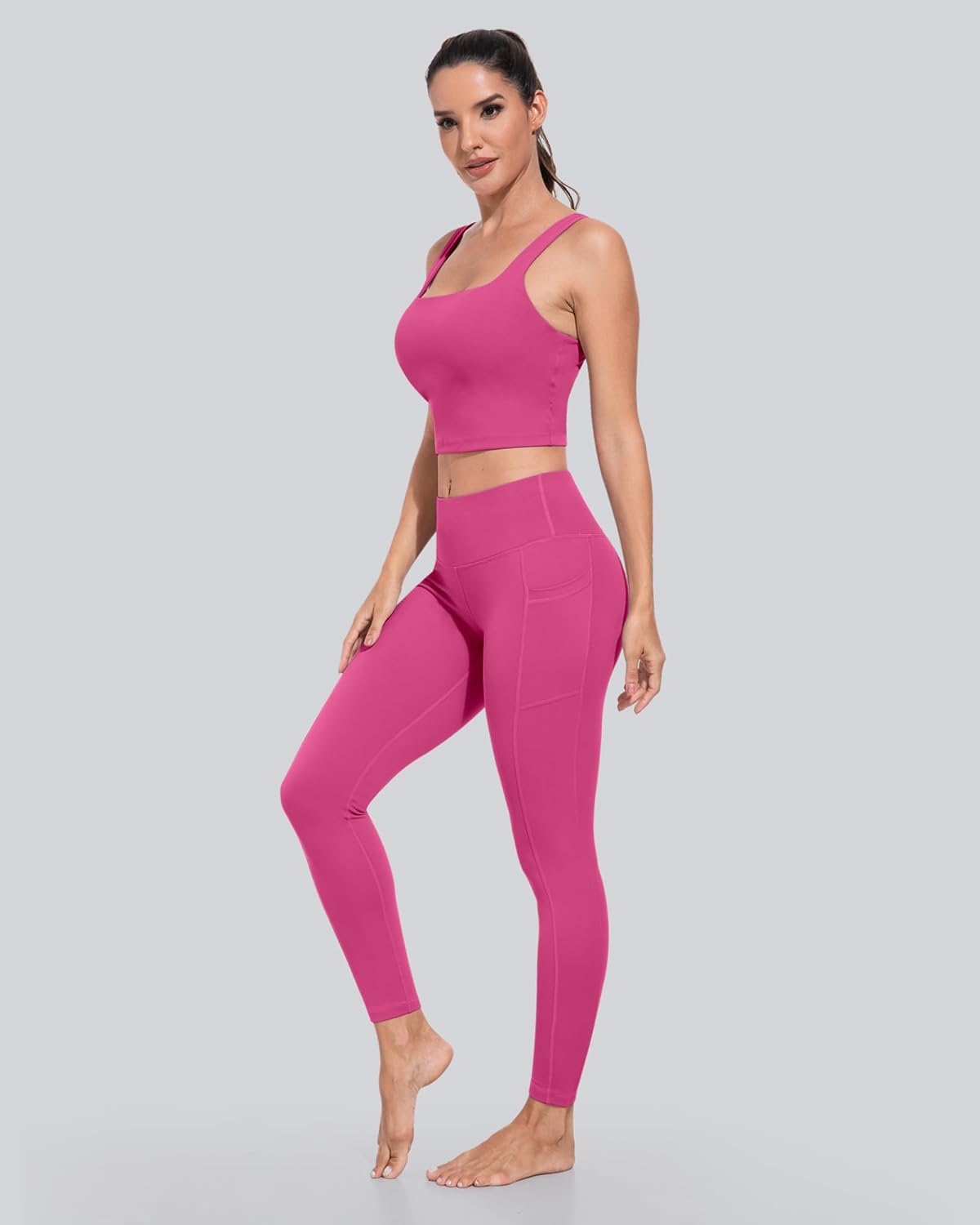 Leggings with Pockets for Women, High Waisted Tummy Control Workout Yoga Pants