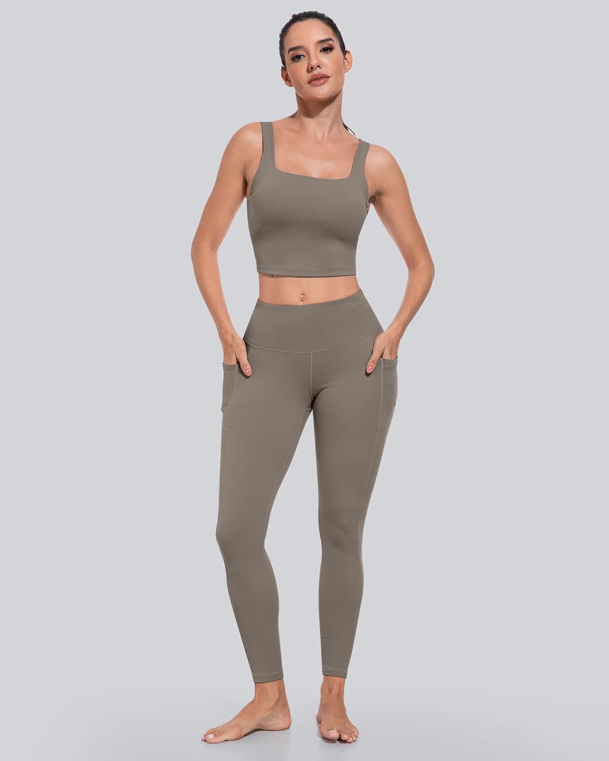 Leggings with Pockets for Women, High Waisted Tummy Control Workout Yoga Pants
