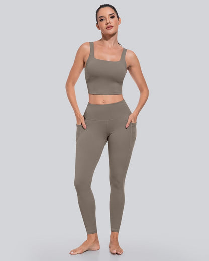 Leggings with Pockets for Women, High Waisted Tummy Control Workout Yoga Pants