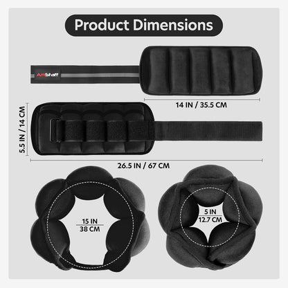 Adjustable Ankle Weights 1 Pair 2 4 6 8 10 Lbs Leg Weight Straps for Strength Training, Walking, Jogging, Running, and Fitness Workouts – 1-5 lbs Each Ankle, 10 lbs Pair Set