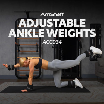 Adjustable Ankle Weights 1 Pair 2 4 6 8 10 Lbs Leg Weight Straps for Strength Training, Walking, Jogging, Running, and Fitness Workouts – 1-5 lbs Each Ankle, 10 lbs Pair Set