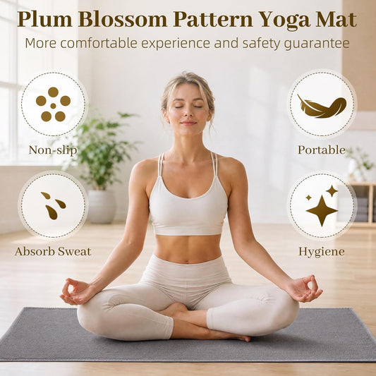 Non Slip Yoga Mat Towel with Silicone Grip Dots, Sweat Absorbent for Hot Yoga Pilates Workout Fitness, 72"x24" Machine Washable with Carry Bag