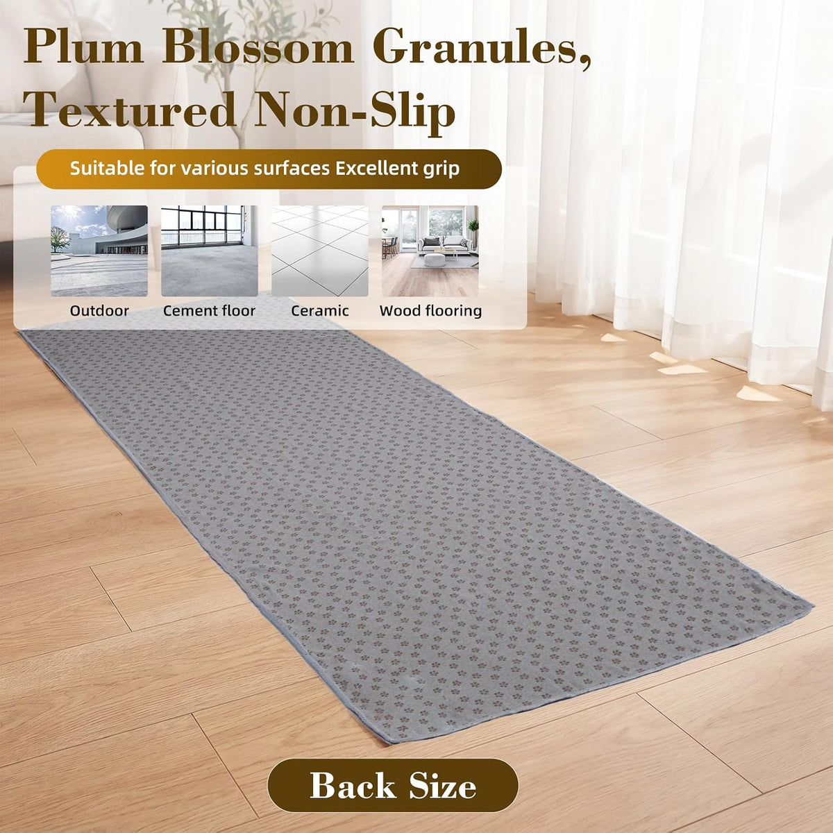 Non Slip Yoga Mat Towel with Silicone Grip Dots, Sweat Absorbent for Hot Yoga Pilates Workout Fitness, 72"x24" Machine Washable with Carry Bag