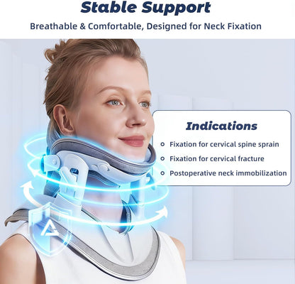 Neck Stretcher Cervical Traction, Adjustable Cervical Neck Traction Device, Neck Brace for Neck Pain Relief and Support, Ergonomic Design for Home, Office & Travel Use