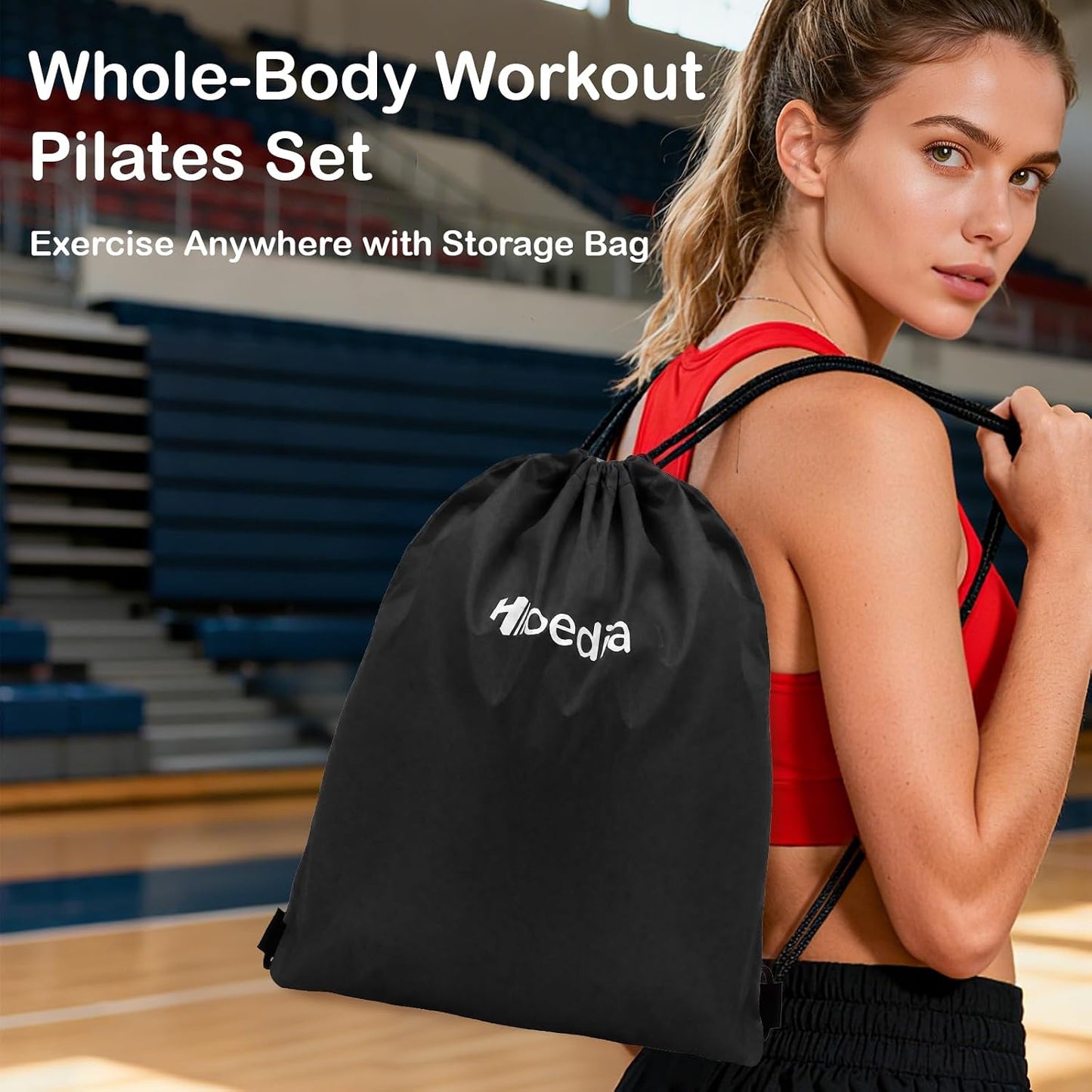 Pilates Kit for Women, Pilates Equipment Ring and Ball Set with Resistance Bands, Yoga Strap, Core Sliders, Socks, Bag & Guide for Starter Home Workout Fitness Gym Essentials