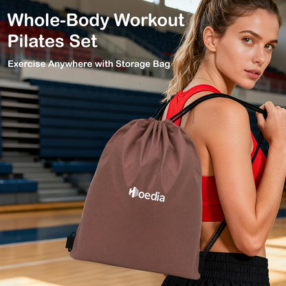 Pilates Kit for Women, Pilates Equipment Ring and Ball Set with Resistance Bands, Yoga Strap, Core Sliders, Socks, Bag & Guide for Starter Home Workout Fitness Gym Essentials