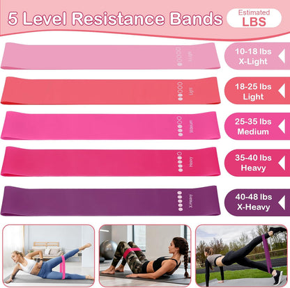 Pilates Kit for Women, Pilates Equipment Ring and Ball Set with Resistance Bands, Yoga Strap, Core Sliders, Socks, Bag & Guide for Starter Home Workout Fitness Gym Essentials