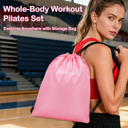 Pilates Kit for Women, Pilates Equipment Ring and Ball Set with Resistance Bands, Yoga Strap, Core Sliders, Socks, Bag & Guide for Starter Home Workout Fitness Gym Essentials