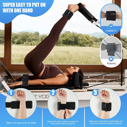 Ankle Weights Set of 2 (1 lb/2 lb Each) for Women Men Adjustable Wrist Bracelet for Home Gym Weighted Bangles Wristbands Leg Arm Weights for Walking Swimming Running Pilates Yoga Gym