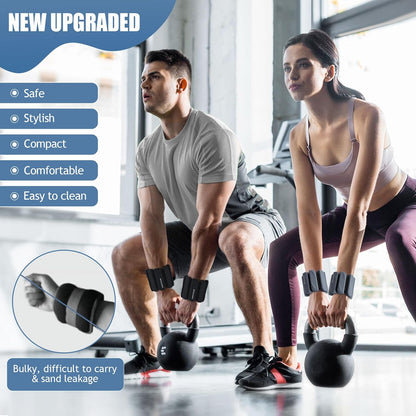 Ankle Weights Set of 2 (1 lb/2 lb Each) for Women Men Adjustable Wrist Bracelet for Home Gym Weighted Bangles Wristbands Leg Arm Weights for Walking Swimming Running Pilates Yoga Gym