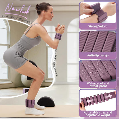 Ankle Weights Set of 2 (1 lb/2 lb Each) for Women Men Adjustable Wrist Bracelet for Home Gym Weighted Bangles Wristbands Leg Arm Weights for Walking Swimming Running Pilates Yoga Gym