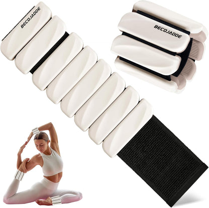 Ankle Weights Set of 2 (1 lb/2 lb Each) for Women Men Adjustable Wrist Bracelet for Home Gym Weighted Bangles Wristbands Leg Arm Weights for Walking Swimming Running Pilates Yoga Gym