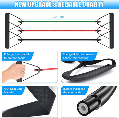 Door Anchor Strap for Resistance Bands Exercises, Multi Point Anchor Gym Attachment for Home Fitness, Portable Door Band Resistance Workout Equipment, Easy to Install, Punch-Free, Nail-Free