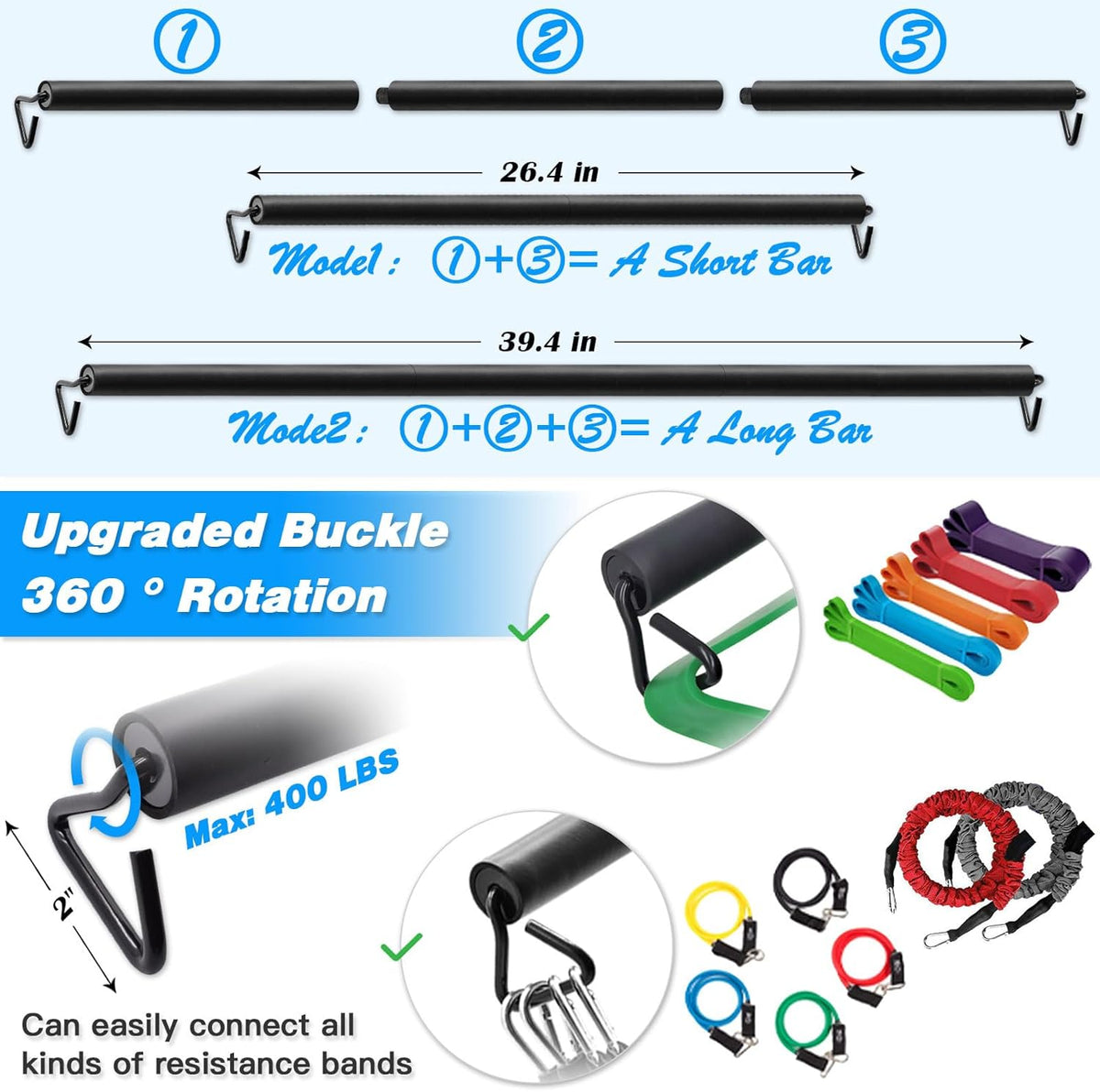 Door Anchor Strap for Resistance Bands Exercises, Multi Point Anchor Gym Attachment for Home Fitness, Portable Door Band Resistance Workout Equipment, Easy to Install, Punch-Free, Nail-Free