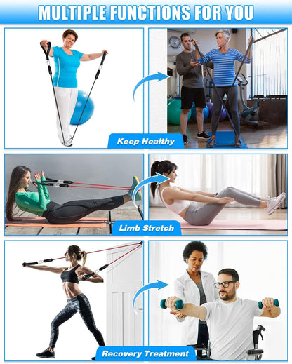 Door Anchor Strap for Resistance Bands Exercises, Multi Point Anchor Gym Attachment for Home Fitness, Portable Door Band Resistance Workout Equipment, Easy to Install, Punch-Free, Nail-Free