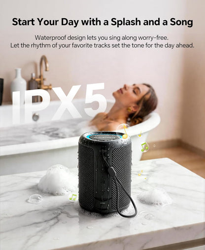 Portable Bluetooth Speaker Beach Essentials: IPX5 Waterproof for Outdoor/Powerful HD Sound/Dynamic Light/All Day Playtime/Wireless BT 5.3/TWS Pairing, Travel|Camping|Pool Accessorie, School Supplies