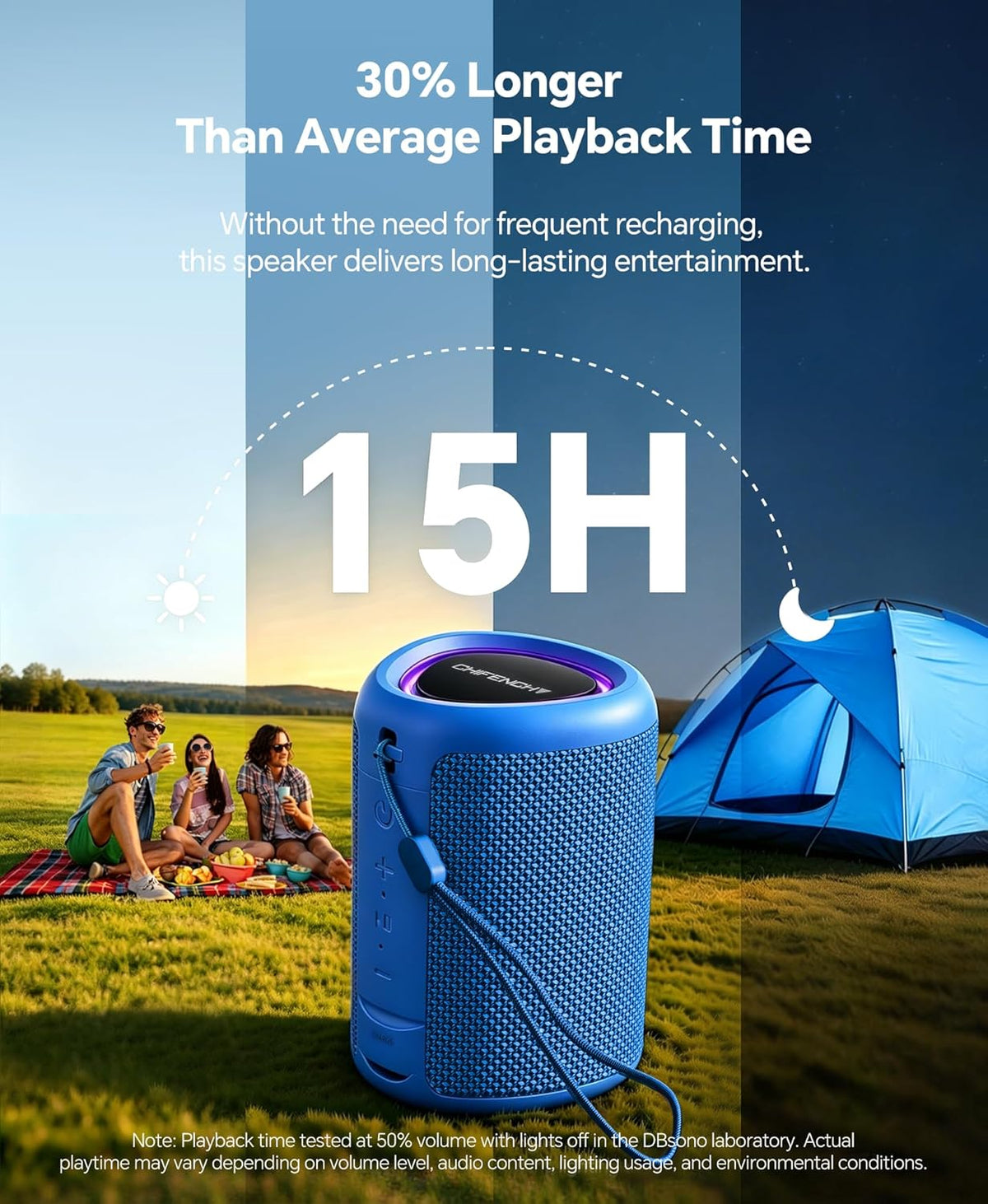 Portable Bluetooth Speaker Beach Essentials: IPX5 Waterproof for Outdoor/Powerful HD Sound/Dynamic Light/All Day Playtime/Wireless BT 5.3/TWS Pairing, Travel|Camping|Pool Accessorie, School Supplies