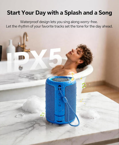 Portable Bluetooth Speaker Beach Essentials: IPX5 Waterproof for Outdoor/Powerful HD Sound/Dynamic Light/All Day Playtime/Wireless BT 5.3/TWS Pairing, Travel|Camping|Pool Accessorie, School Supplies