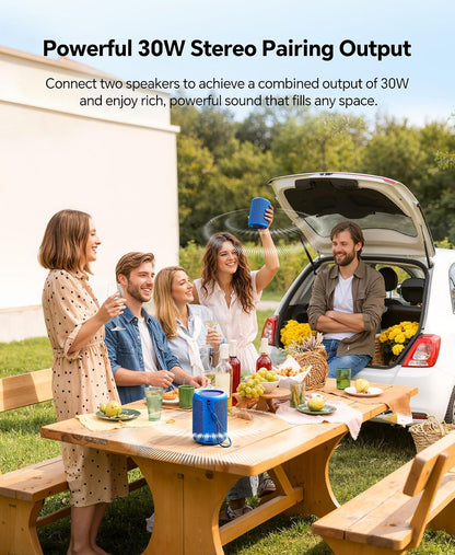 Portable Bluetooth Speaker Beach Essentials: IPX5 Waterproof for Outdoor/Powerful HD Sound/Dynamic Light/All Day Playtime/Wireless BT 5.3/TWS Pairing, Travel|Camping|Pool Accessorie, School Supplies