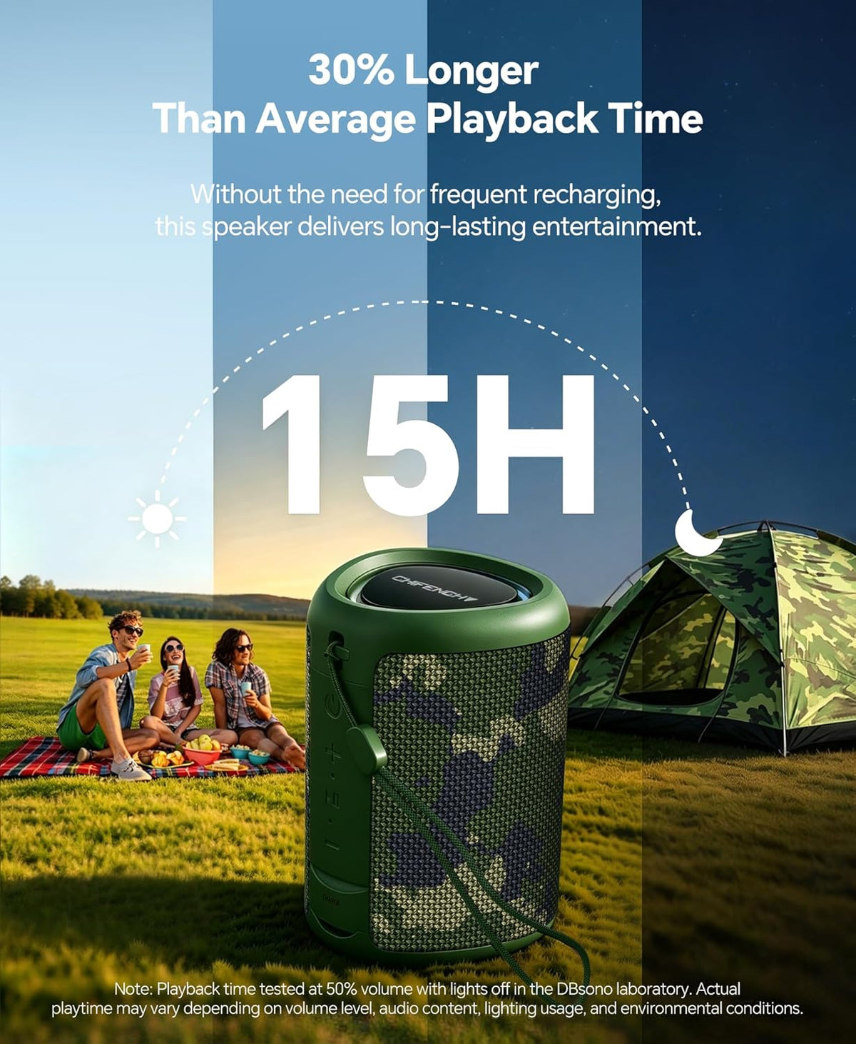 Portable Bluetooth Speaker Beach Essentials: IPX5 Waterproof for Outdoor/Powerful HD Sound/Dynamic Light/All Day Playtime/Wireless BT 5.3/TWS Pairing, Travel|Camping|Pool Accessorie, School Supplies