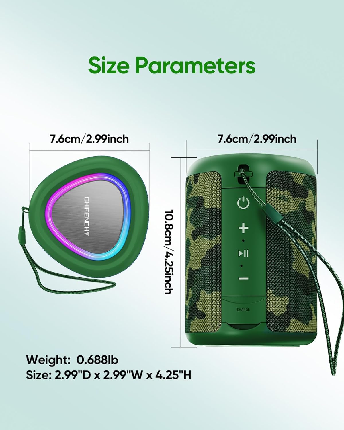 Portable Bluetooth Speaker Beach Essentials: IPX5 Waterproof for Outdoor/Powerful HD Sound/Dynamic Light/All Day Playtime/Wireless BT 5.3/TWS Pairing, Travel|Camping|Pool Accessorie, School Supplies