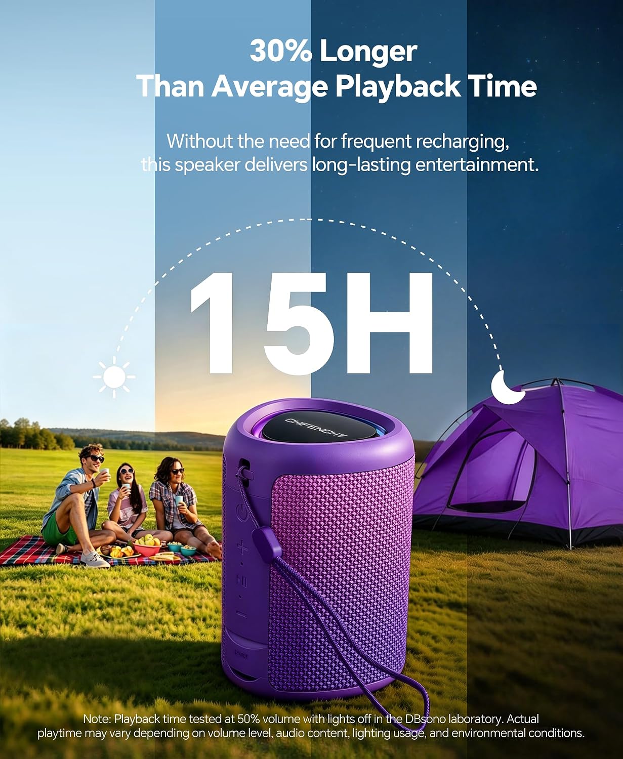 Portable Bluetooth Speaker Beach Essentials: IPX5 Waterproof for Outdoor/Powerful HD Sound/Dynamic Light/All Day Playtime/Wireless BT 5.3/TWS Pairing, Travel|Camping|Pool Accessorie, School Supplies