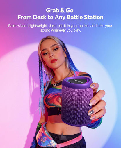 Portable Bluetooth Speaker Beach Essentials: IPX5 Waterproof for Outdoor/Powerful HD Sound/Dynamic Light/All Day Playtime/Wireless BT 5.3/TWS Pairing, Travel|Camping|Pool Accessorie, School Supplies