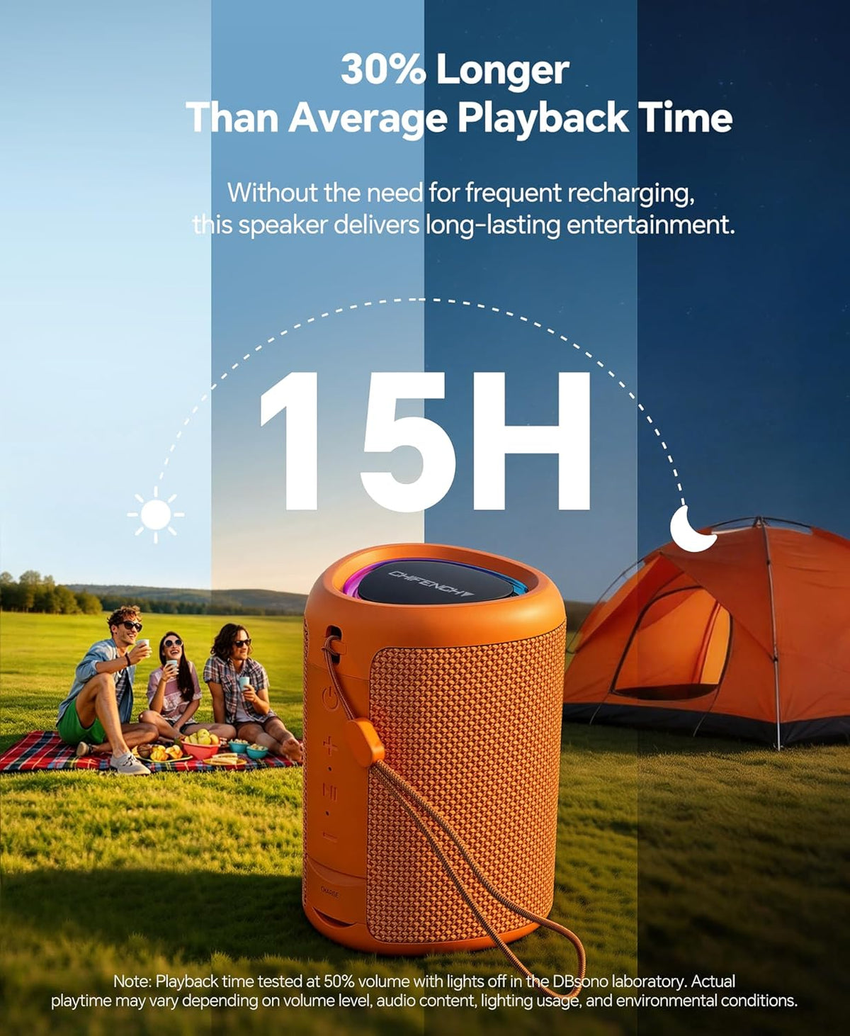 Portable Bluetooth Speaker Beach Essentials: IPX5 Waterproof for Outdoor/Powerful HD Sound/Dynamic Light/All Day Playtime/Wireless BT 5.3/TWS Pairing, Travel|Camping|Pool Accessorie, School Supplies