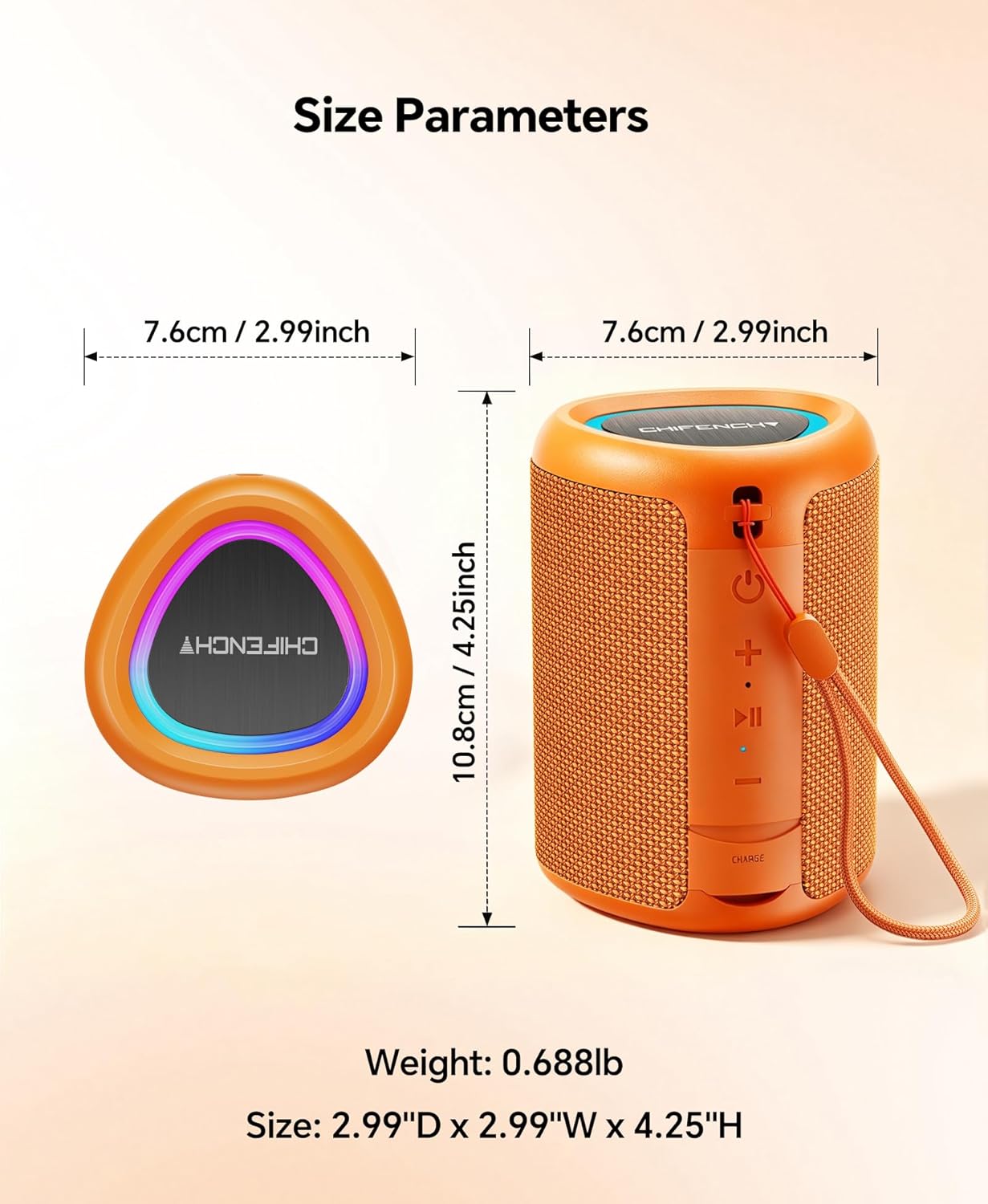 Portable Bluetooth Speaker Beach Essentials: IPX5 Waterproof for Outdoor/Powerful HD Sound/Dynamic Light/All Day Playtime/Wireless BT 5.3/TWS Pairing, Travel|Camping|Pool Accessorie, School Supplies