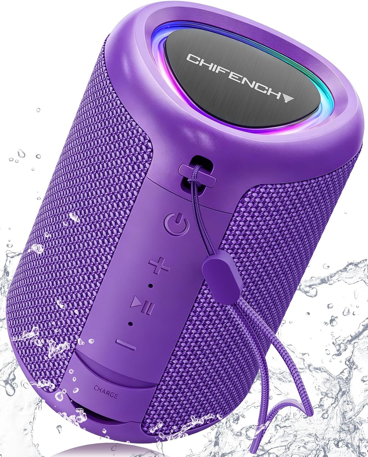 Portable Bluetooth Speaker Beach Essentials: IPX5 Waterproof for Outdoor/Powerful HD Sound/Dynamic Light/All Day Playtime/Wireless BT 5.3/TWS Pairing, Travel|Camping|Pool Accessorie, School Supplies