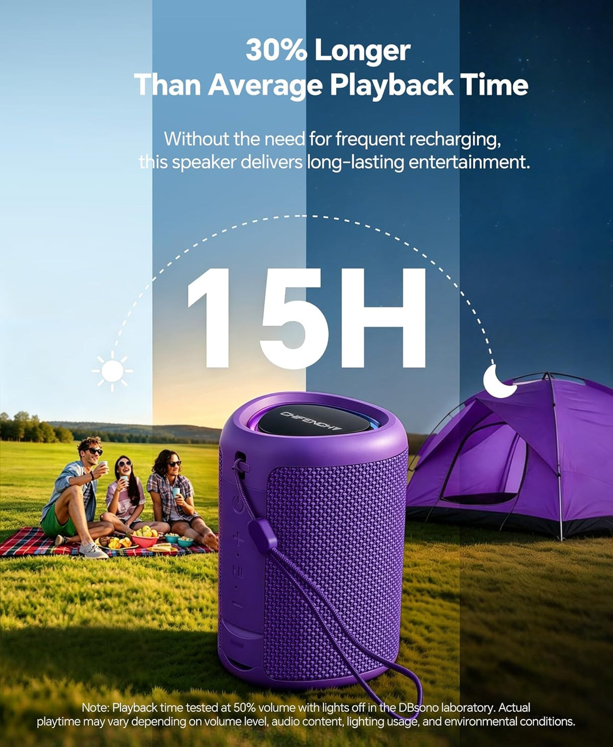 Portable Bluetooth Speaker Beach Essentials: IPX5 Waterproof for Outdoor/Powerful HD Sound/Dynamic Light/All Day Playtime/Wireless BT 5.3/TWS Pairing, Travel|Camping|Pool Accessorie, School Supplies