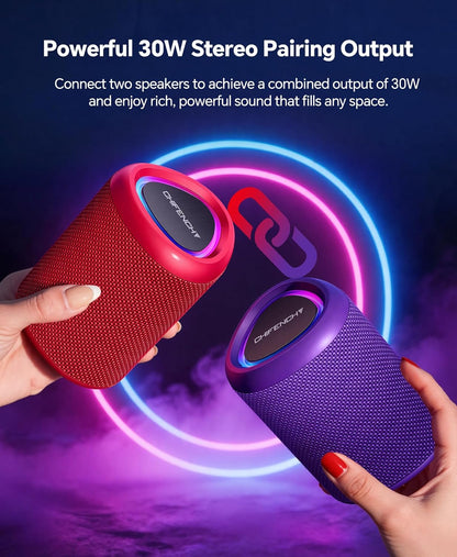Portable Bluetooth Speaker Beach Essentials: IPX5 Waterproof for Outdoor/Powerful HD Sound/Dynamic Light/All Day Playtime/Wireless BT 5.3/TWS Pairing, Travel|Camping|Pool Accessorie, School Supplies