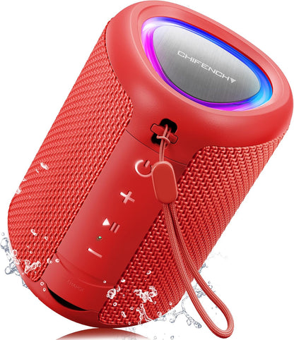 Portable Bluetooth Speaker Beach Essentials: IPX5 Waterproof for Outdoor/Powerful HD Sound/Dynamic Light/All Day Playtime/Wireless BT 5.3/TWS Pairing, Travel|Camping|Pool Accessorie, School Supplies