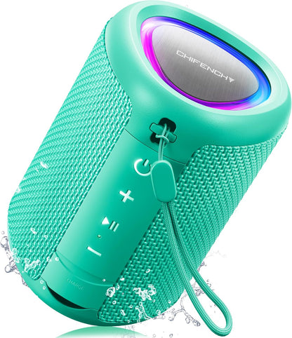 Portable Bluetooth Speaker Beach Essentials: IPX5 Waterproof for Outdoor/Powerful HD Sound/Dynamic Light/All Day Playtime/Wireless BT 5.3/TWS Pairing, Travel|Camping|Pool Accessorie, School Supplies