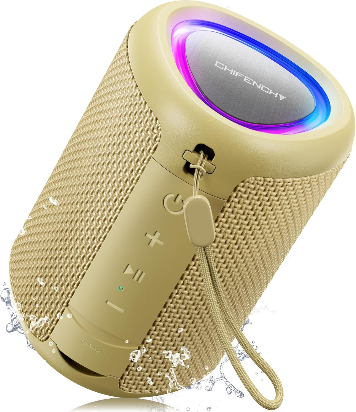 Portable Bluetooth Speaker Beach Essentials: IPX5 Waterproof for Outdoor/Powerful HD Sound/Dynamic Light/All Day Playtime/Wireless BT 5.3/TWS Pairing, Travel|Camping|Pool Accessorie, School Supplies