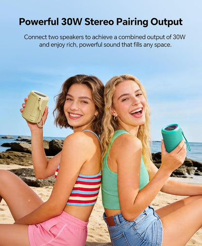 Portable Bluetooth Speaker Beach Essentials: IPX5 Waterproof for Outdoor/Powerful HD Sound/Dynamic Light/All Day Playtime/Wireless BT 5.3/TWS Pairing, Travel|Camping|Pool Accessorie, School Supplies