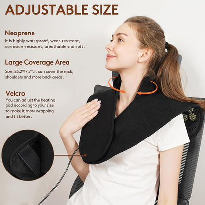 Far Infrared Heating Pad for Neck and Shoulder and Back Pain Relief